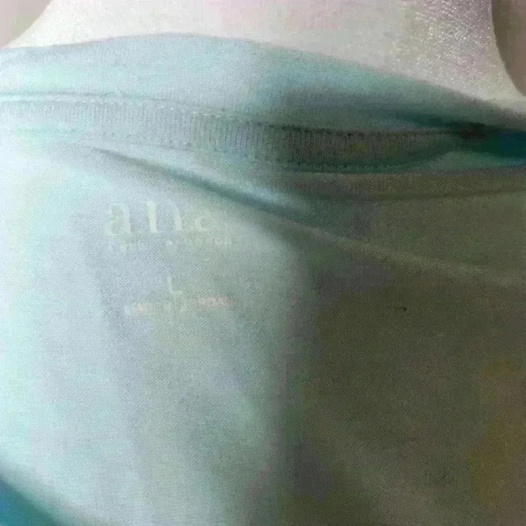 a.n.a women's sky blue 3/4 Length sleeve tee size large - Picture 5 of 6